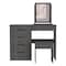 Tuhome Kaia Makeup Dressing Table, Four Drawers, One Mirror, Stool, Smokey Oak CLI7914 - alternate 6